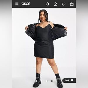 ASOS v neck mini slip dress